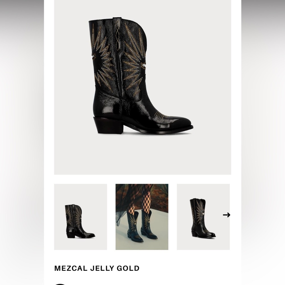 Mezcalero Black and Gold Women's Boots